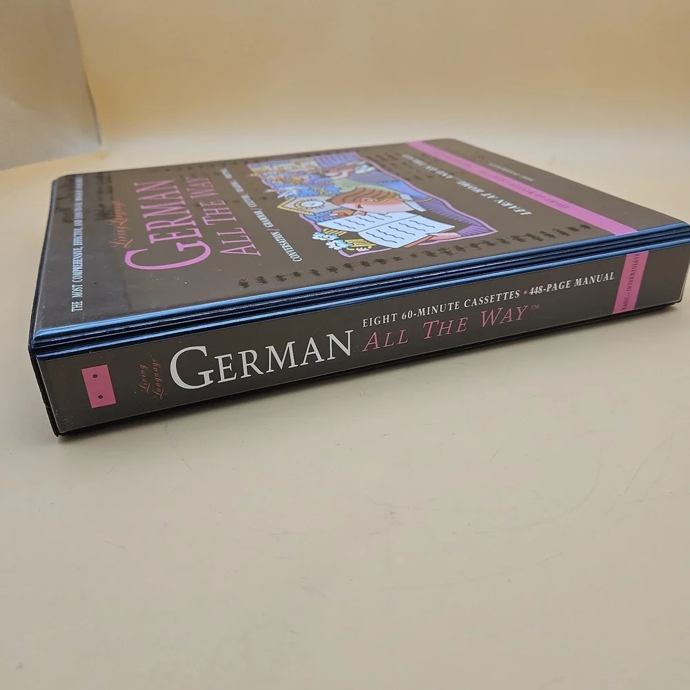 Living Language German All The Way Set Eight Cassettes + 448 Page Manual